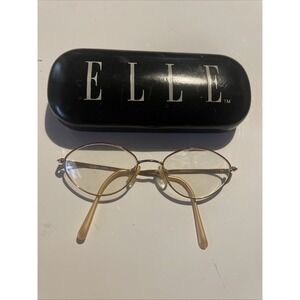 Vintage ELLE Eyeglasses Frames EL2503 14 MM frame Japan  color CU and case